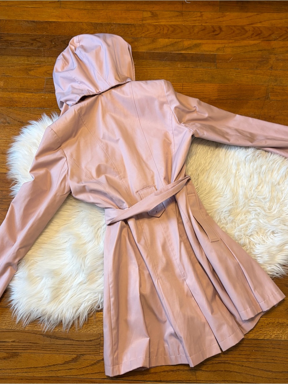 Via Spiga Hooded Trench Coat in Blush - Picture 5 of 5
